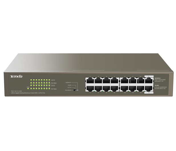 Tenda TEG1116P-16-150W PoE 16-portów 150W Gigabit Ethernet - 1375642 - zdjęcie 2